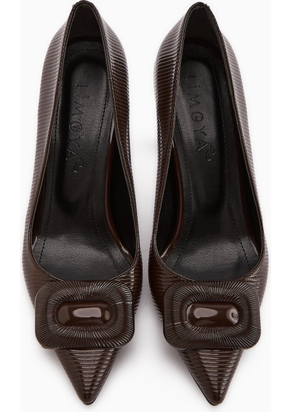 Hiam Kahve Tokalı Kadın Topuklu Ayakkabı indirimleri