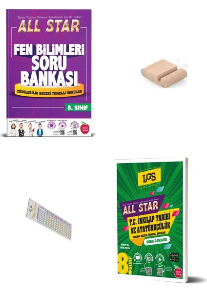 8.sınıf All Star Inkilap Fen Bilimleri Soru Bankası 2026 Lgs +Telefon Tutucu+Çözüm Ayracı