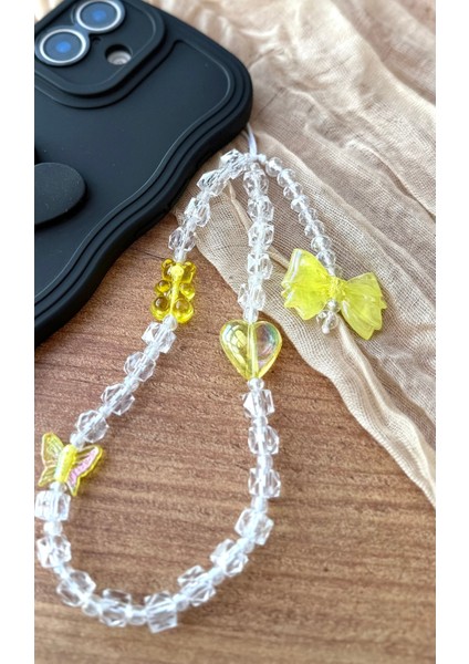 Miraztasarım Şeffaf Küp Boncuklu Renkli Detaylı Telefon Charmı/telefon Askısı Çanta Charmı4 fiyatları