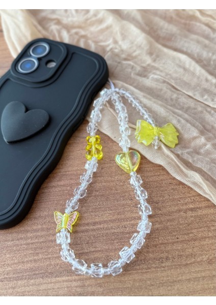 Miraztasarım Şeffaf Küp Boncuklu Renkli Detaylı Telefon Charmı/telefon Askısı Çanta Charmı4 modelleri