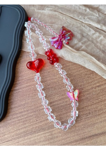 Miraztasarım Şeffaf Küp Boncuklu Renkli Detaylı Telefon Charmı/telefon Askısı Çanta Charmı8 fiyatları