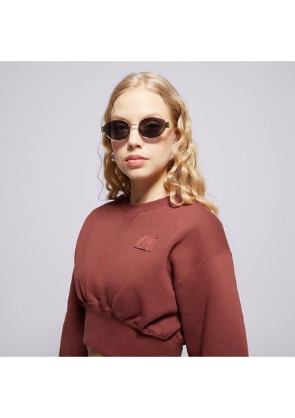 Jordan Flight Fleece Top Kadın Kahverengi Polarlı Crop Sweatshirt - Oversize Bol Kesim - FV7152-231 fırsatları