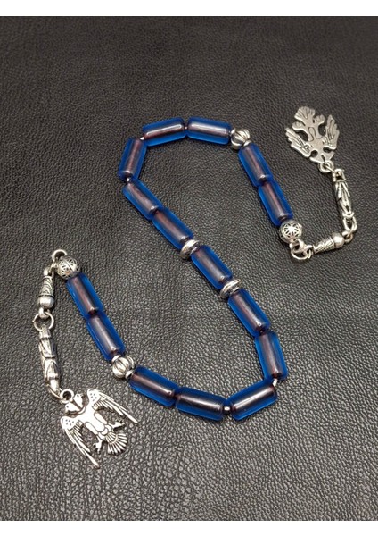 Içi Siyah Mavi Renk Kesme Kesim 15 Taneli Zaza Toz Kehribar Tesbih modelleri