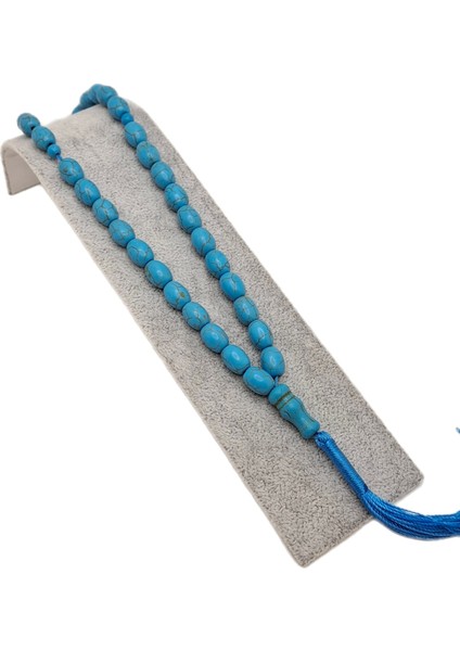 33LÜ Fıçı Kapsül Kesim Özel Turkuaz Firuze Taşı Tesbih fiyatları