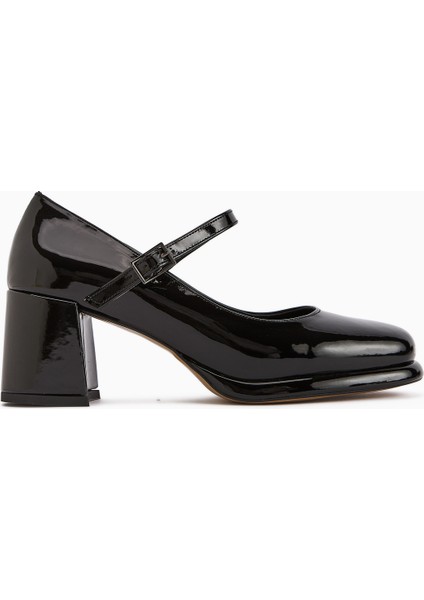 Junis Siyah Rugan Kadın Platform Topuklu Ayakkabı fiyatları