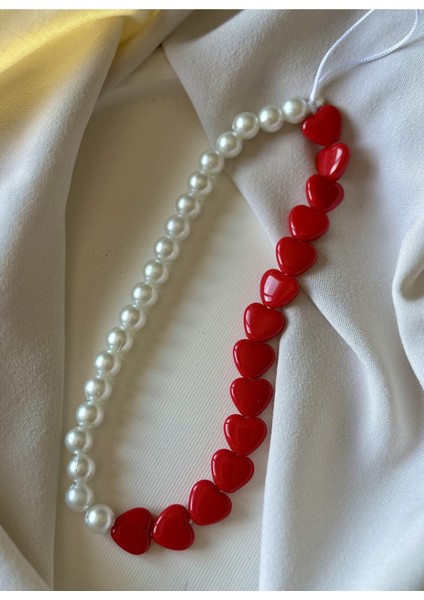 Kırmızı Kalpli Incili Telefon Charmı Telefon Ipi Bileklik Askı1 modelleri