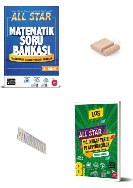 8.sınıf All Star Matematik Inkilap Tarihi Soru Bankası 2026 Lgs +Telefon Tutucu+Çözüm Ayracı