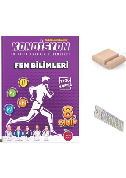 8.sınıf Kondisyon Haftalık Fen Bilgisi Kazanım Denemeleri 2026 Lgs +Telefon Tutucu+Çözüm Ayracı