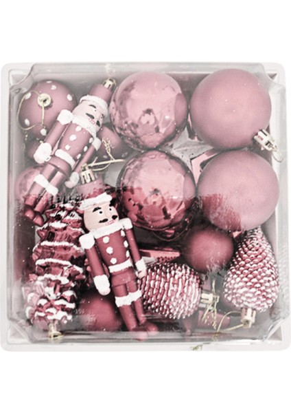 Yılbaşı Ağacı Şampanya Rengi Süsleme Seti Şampanya Rengi 24 Adet modelleri