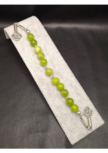 11'li Yeşil Akik Özel Tasarım Zaza Tesbih