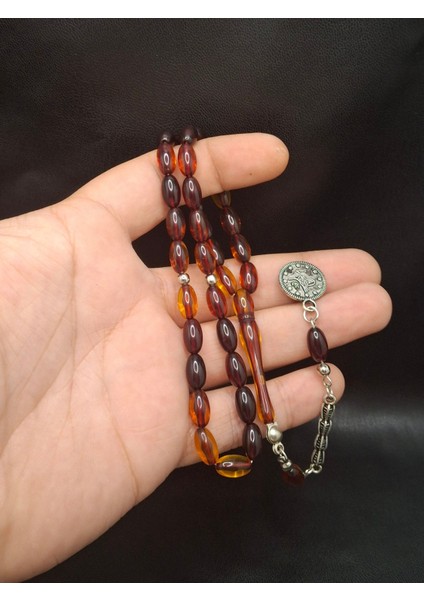 Turuncu Renk Arpa Kesim Toz Kehribar Tesbih fiyatları