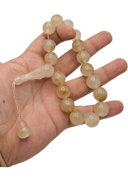 Karanlıkta Yeşil Parlayan Turuncu Renkli Kedi Gözü Tesbih modelleri