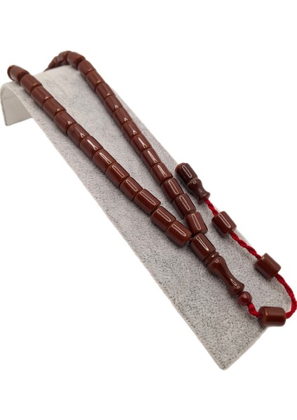 Kesme Kesim Çubuk Sıkma Kehribar Tesbih