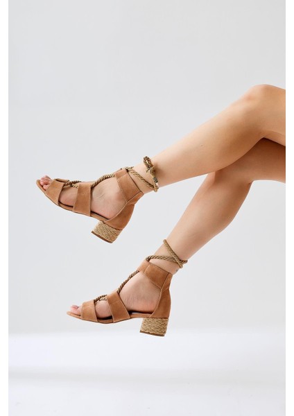 Unity Vizon Hasır Bantlı Kısa Topuklu Ayakkabı modelleri