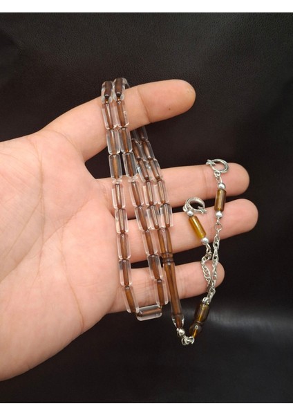 Içi Kahverengi Şeffaf Renk Kesme Kesim Toz Kehribar Tesbih fiyatları