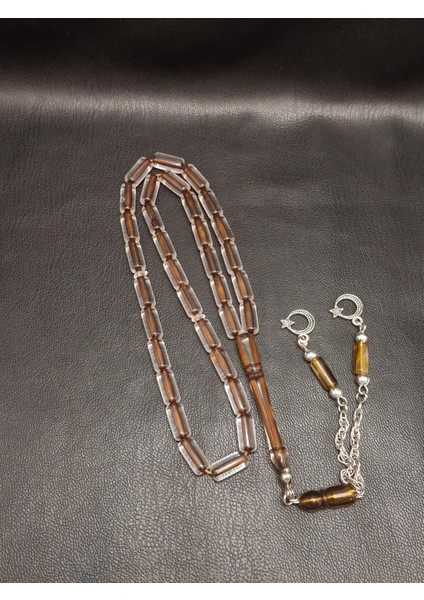 Içi Kahverengi Şeffaf Renk Kesme Kesim Toz Kehribar Tesbih modelleri