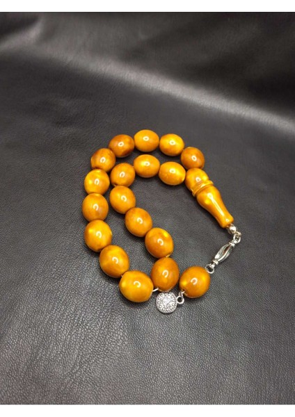 17'li Fıçı Kesim Çekoslovak Benzetme Maskot Toz Kehribar Tesbih