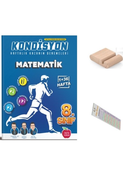 8.sınıf Kondisyon Haftalık Matematik Kazanım Denemeleri 2026 Lgs +Telefon Tutucu+Çözüm Ayracı