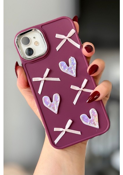 IPHONE 11 3D Fiyonk/kalp Dekorlu Kılıf fiyatları