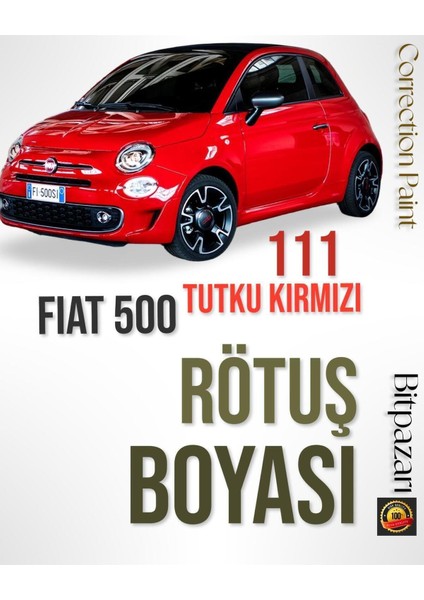 Fiat 500 & Panda - 111 Tutku Kırmızı , Rötüş Boyası 20ML
