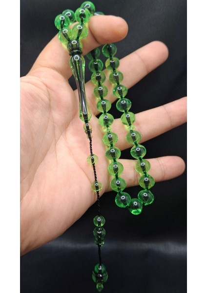 Özel Çatlak Desenli Uçlu Küre Şalgami Kesim Yeşil Toz Kehribar Tesbih fiyatları