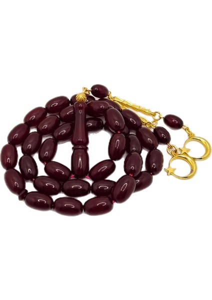 Osmanlı Bemzetme Vişne Renk Sıkma Kehribar Tesbih fırsatları