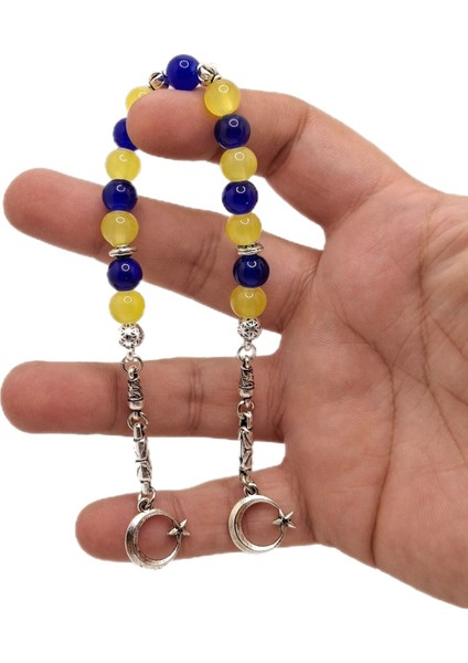 Sarı Lacivert Taraftar Maskot Efe Model ve Zaza Model Tesbih Seti modelleri