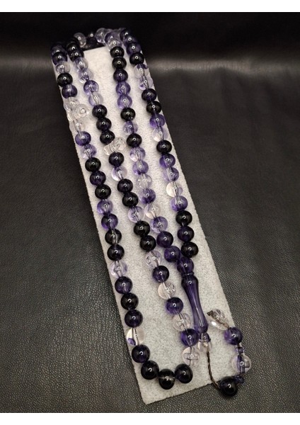 Siyah Şeffaf Renk 99'lu Toz Kehribar Tesbih