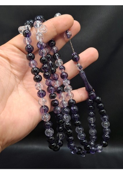 Siyah Şeffaf Renk 99'lu Toz Kehribar Tesbih fiyatları