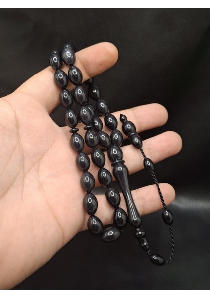 Antrasit Siyah Renk Toz Kehribar Tesbih fiyatları