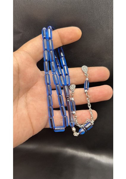 Içi Siyah Mavi Renk Kesme Kesim Toz Kehribar Tesbih fiyatları