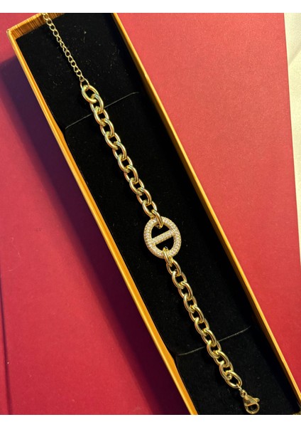 Çelik Elips Taşlı Bileklik Hediyelik fiyatları