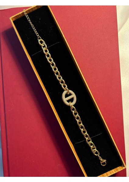 Çelik Elips Taşlı Bileklik Hediyelik fırsatları