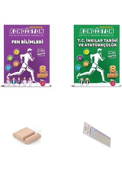 8.sınıf Kondisyon Haftalık Fen Inkilap Kazanım Denemeleri 2026 Lgs +Telefon Tutucu+Çözüm Ayracı