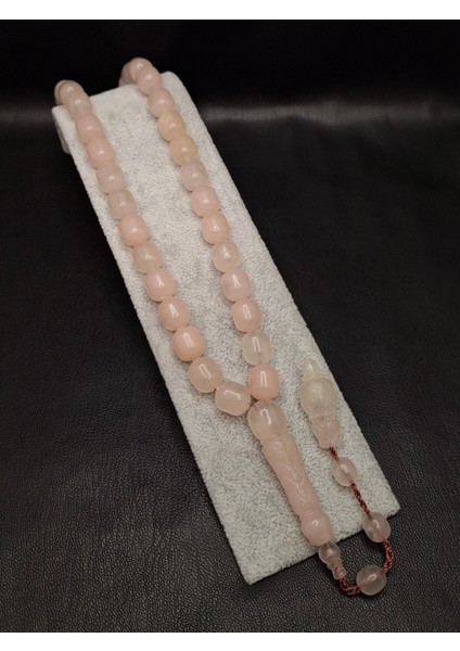 Toz Pembe Detaylı Karanlıkta Yeşil Parlayan Imame Işlemeli Kedi Gözü Tesbih modelleri