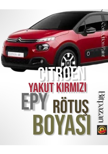 Citroen C2, C3, C4, C5, Aircross Yakut Kırmızı Epy - Çizik Giderici Fırçalı Rötuş Boyası 20 ml