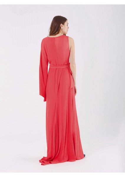 Tek Kol Yırtmaçlı Elbise Fuşya Y9911313_003 modelleri