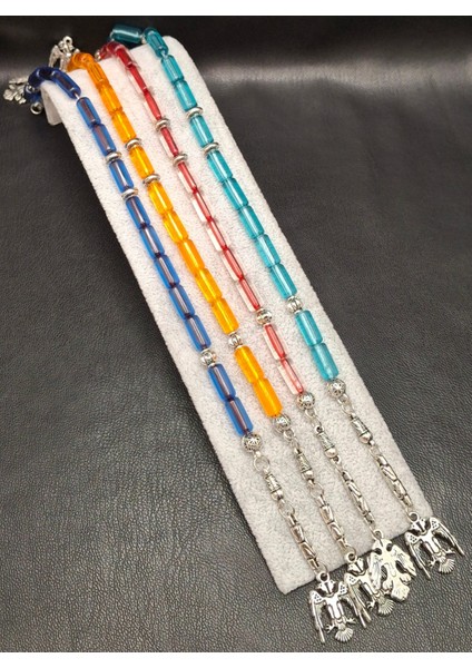 4'lü Kesme Kesim 15 Taneli Toz Kehribar Tesbih