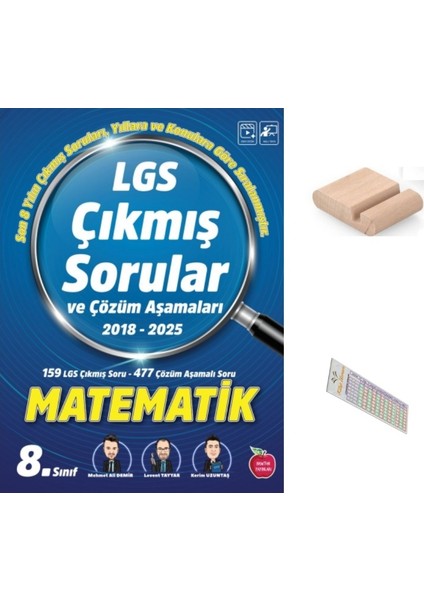 Lgs Matematik Çıkmış Sorular ve Çözüm Aşamaları 2018-2025 ( Yıllara ve Konulara Göre)+Telefon Tutucu
