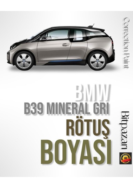 Bmw I3 Mineral Gri Rutüş Boyası - I3 Serisi - B39 - Otomobil Taş Izi ve Çizik Giderici- 20ML