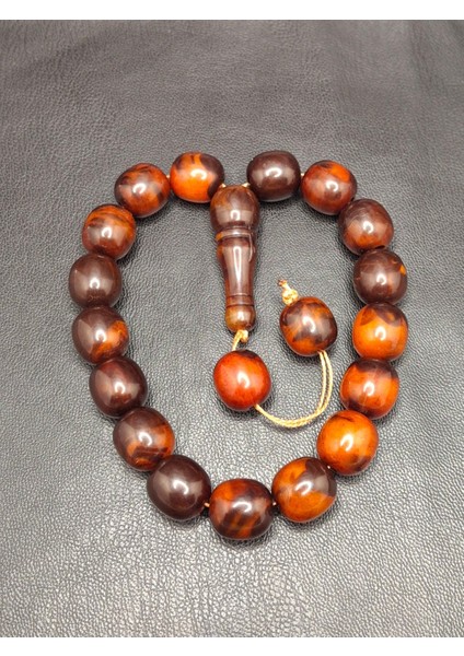 Turuncu Kahverengi 17'li Maskot Model Toz Kehribar Tesbih modelleri