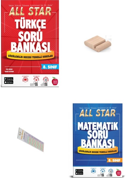 8.sınıf All Star Matematik Türkçe Soru Bankası 2026 Lgs +Telefon Tutucu+Çözüm Ayracı