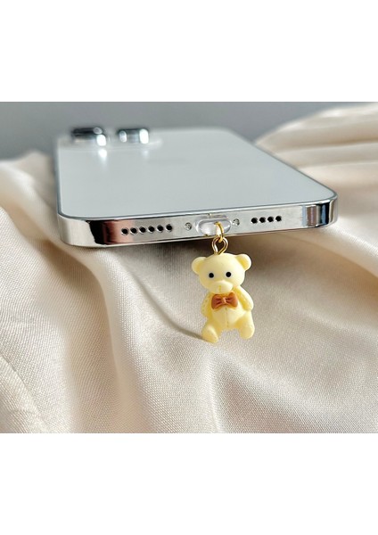 Iphone 14 Promaxe Kadar Ayicikli Kawai?i? Tarz Şarj Gi?ri?ş Koruma Telefon Charm Iphone Uyumlu fiyatları