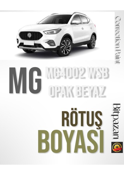 Mg Morris Garage MG4002/WSB Opak Beyaz - Profesyonel Rötuş Boyası 20ML.