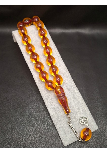 Turuncu Renk Özel Döküm Maskot Model Toz Kehribar Tesbih