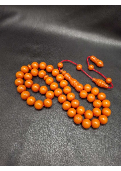 Usta Işi Sikke Imzalı 45'li Arabic Model Pastel Turuncu Katalin Tesbih