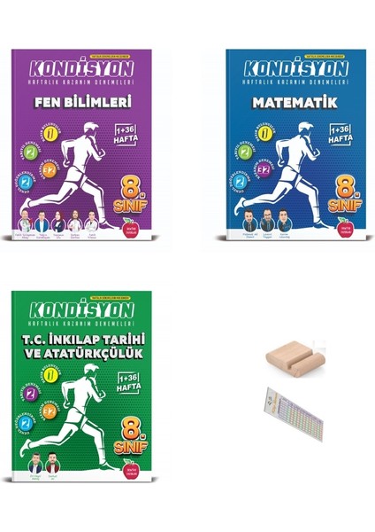 8.sınıf Kondisyon Haftalık Fen Bilgisi Matematik Inkilap Kazanım Denemeleri 2026 Lgs Telefon Tutucu
