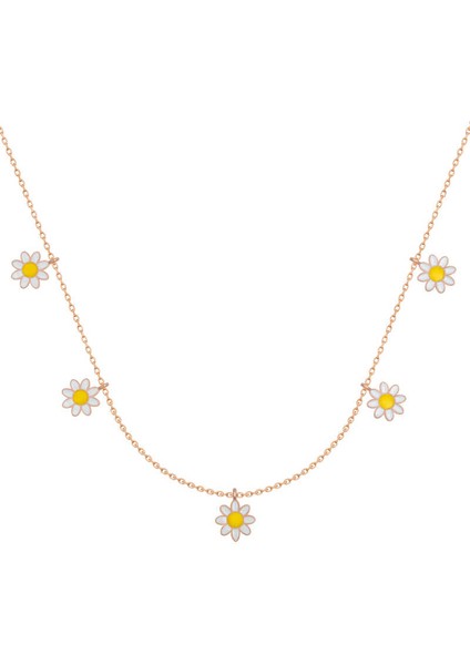 925 Ayar Gümüş Papatya Şans Kadın Gümüş Kolye T6568 (292292)