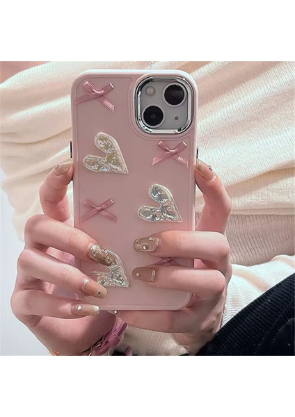 IPHONE 13/14 Uyumlu 3D Fiyonk ve Kalpli Kılıf fiyatları