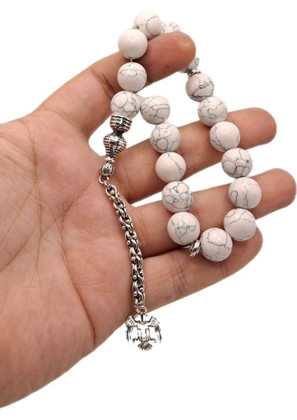 Küre Kesim Beyaz Havlit Doğal Taş Maskot Efe Tesbih fiyatları